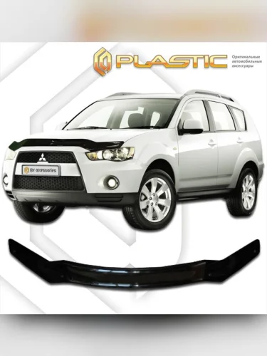 Дефлектор капота Classic черный Mitsubishi Outlander XL 2009–2012