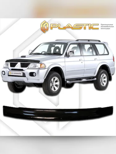 Дефлектор капота Classic черный Mitsubishi Pajero Sport 1997-2008