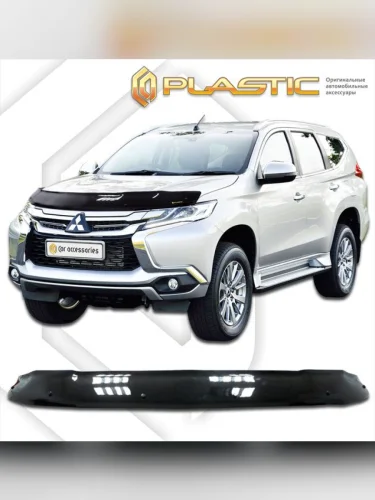 Дефлектор капота Classic черный Mitsubishi Pajero Sport 2016–2021