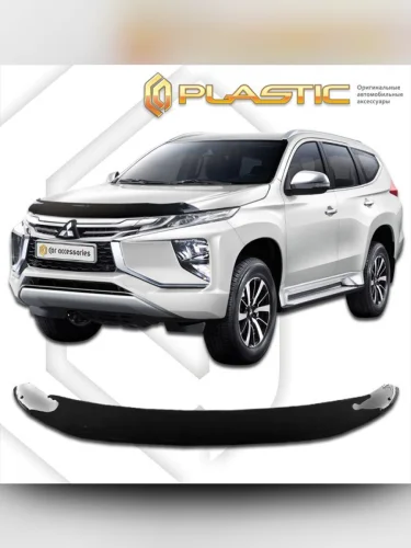Дефлектор капота Classic черный Mitsubishi Pajero Sport 2019-н.в.