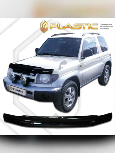 Дефлектор капота Classic черный Mitsubishi Pajero IO  1998-2007