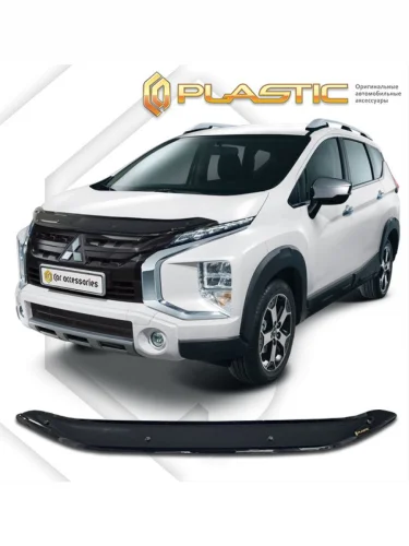 Дефлектор капота Classic черный Mitsubishi Xpander I поколение, минивэн, рынок Юго-Восточной Азии, левый/правый руль  2021 - н.в.
