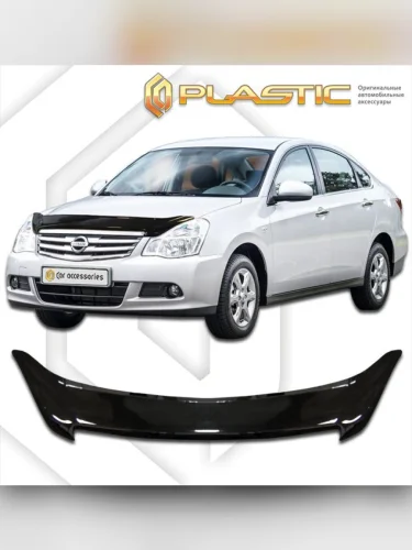 Дефлектор капота Classic черный Nissan Almera  2012–н.в.
