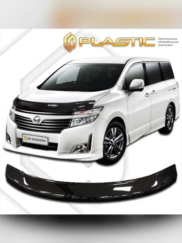 Дефлектор капота Classic черный Nissan Elgrand  2011–н.в.