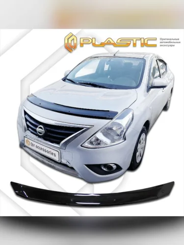 Дефлектор капота Classic черный Nissan Latio  2014-2016
