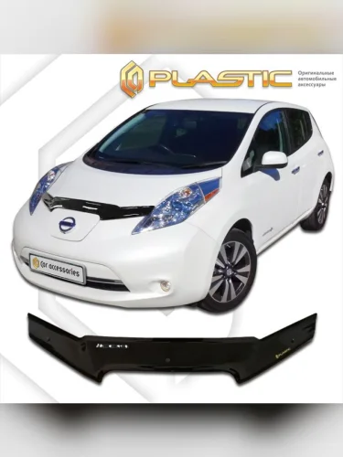 Дефлектор капота Classic черный Nissan Leaf  2009-2017