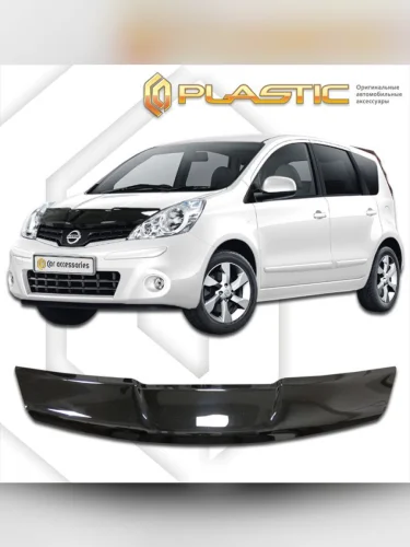 Дефлектор капота Classic черный Nissan Note  2010–2014