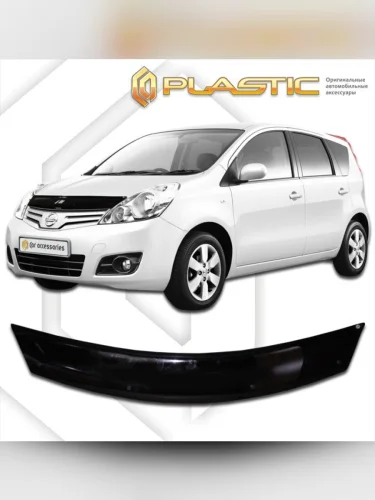 Дефлектор капота Classic черный Nissan Note  2008–2012