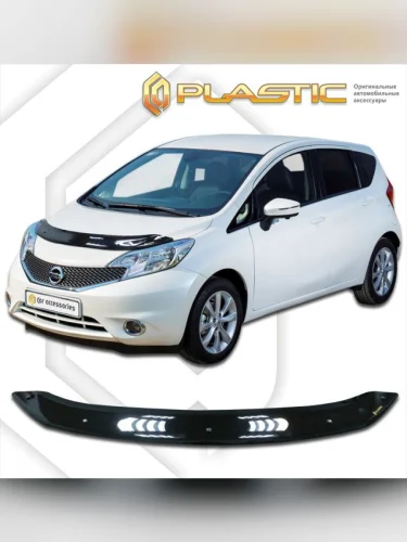 Дефлектор капота Classic черный Nissan Note  2012–2020