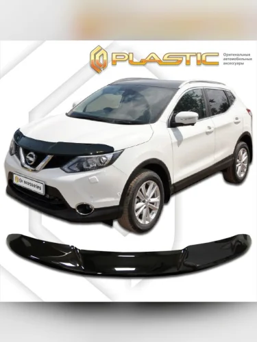 Дефлектор капота Classic черный Nissan Qashqai  2014–2018