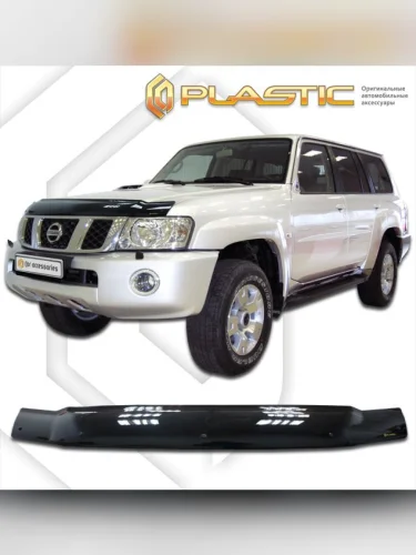 Дефлектор капота Classic черный Nissan Safari  2005-2007