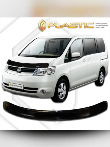 Дефлектор капота Classic черный Nissan Serena  2005-2010