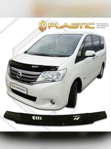 Дефлектор капота Classic черный Nissan Serena  2010-2013