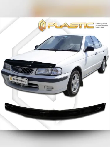 Дефлектор капота Classic черный Nissan Sunny  1998-2002