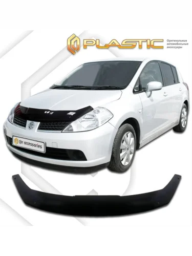Дефлектор капота Classic черный Nissan Versa  2004