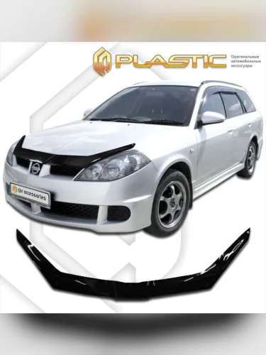 Дефлектор капота Classic черный Nissan Wingroad  2002-2005