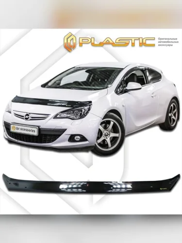 Дефлектор капота Classic черный Opel Astra GTC 2011–н.в.