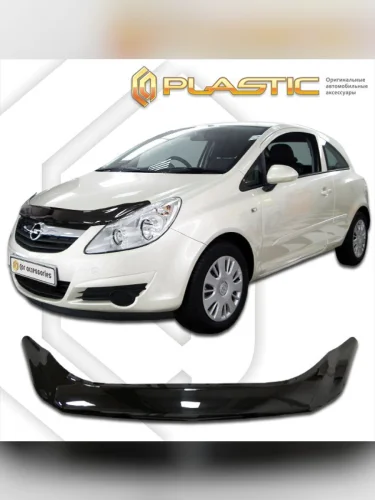 Дефлектор капота Classic черный Opel Corsa 3 Door 2007-2011