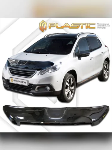 Дефлектор капота Classic черный Peugeot 2008 2014–2016