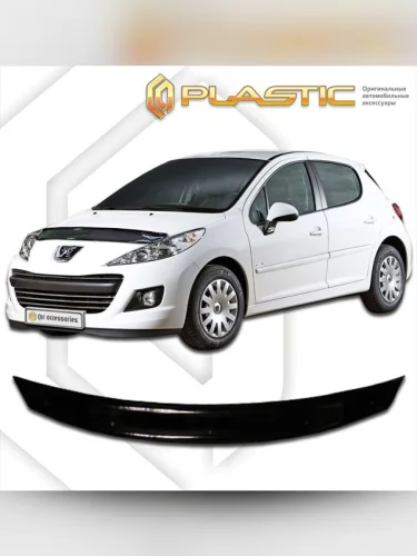 Дефлектор капота Classic черный Peugeot 207 2009