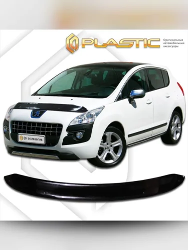 Дефлектор капота Classic черный Peugeot 3008 2009-2014