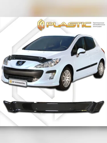 Дефлектор капота Classic черный Peugeot 308 SW 2009