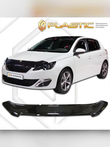 Дефлектор капота Classic черный Peugeot 308 2014–н.в.