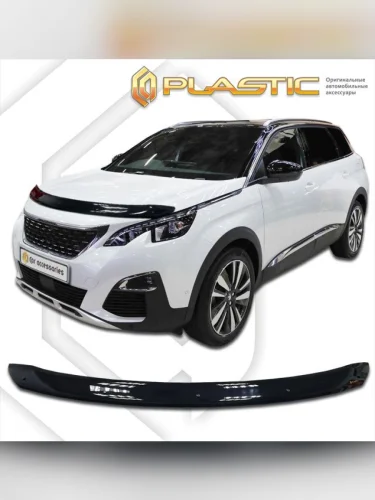 Дефлектор капота Classic черный Peugeot 5008 2016–н.в. 
