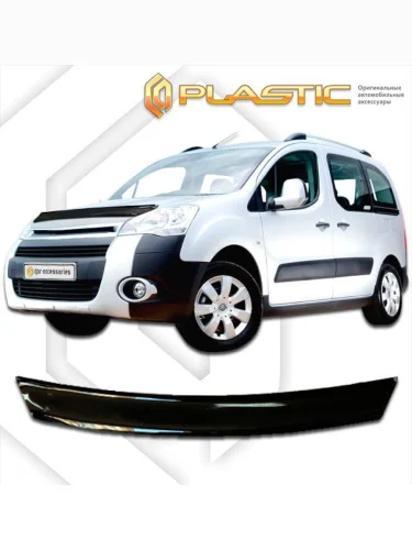 Дефлектор капота Classic черный Peugeot Partner TEPEE  2009-н.в.