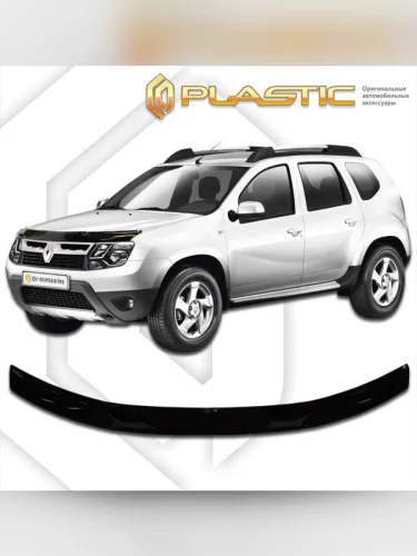 Дефлектор капота Classic черный Renault Duster  2015-2020