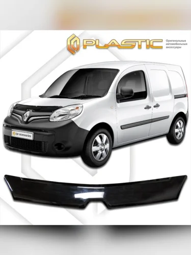 Дефлектор капота Classic черный Renault Kangoo  2014–н.в.