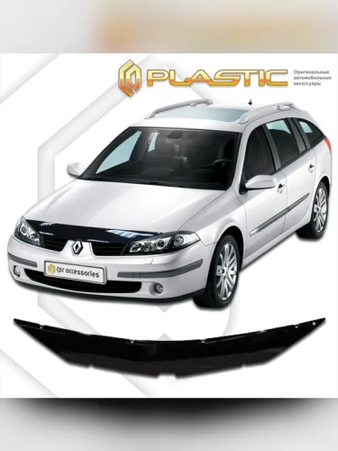 Дефлектор капота Classic черный Renault Laguna  2000–2007