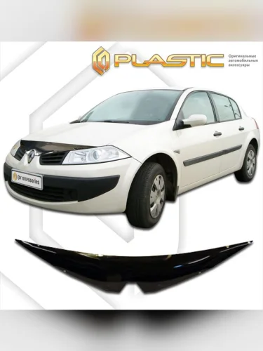 Дефлектор капота Classic черный Renault Megane седан 2006-2009