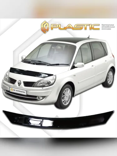 Дефлектор капота Classic черный Renault Scenic II  2006