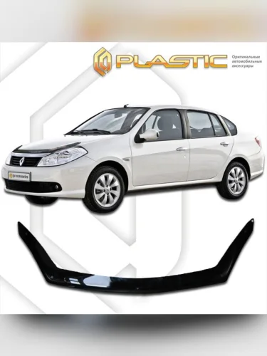 Дефлектор капота Classic черный Renault Symbol  2008-2012
