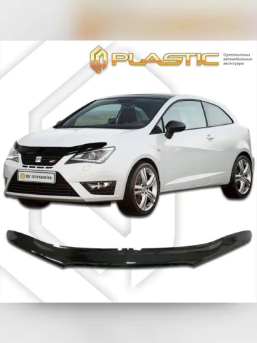 Дефлектор капота Classic черный Seat Ibiza  2012–н.в.