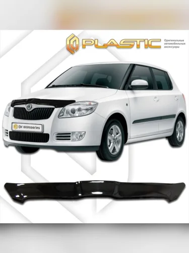 Дефлектор капота Classic черный Skoda Fabia хэтчбэк 2010–2014