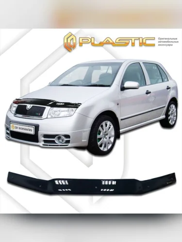 Дефлектор капота Classic черный Skoda Fabia хэтчбэк 2004-2007