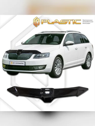 Дефлектор капота Classic черный Skoda Octavia Combi 2013–2016