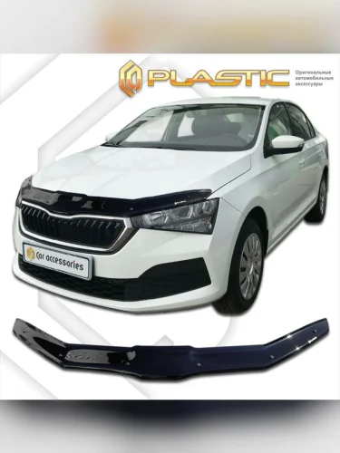 Дефлектор капота Classic черный Skoda Rapid  2020–н.в. 