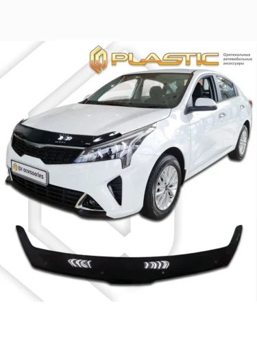 Дефлектор капота Classic черный Solaris KRS I поколение, седан 2024 - н.в.