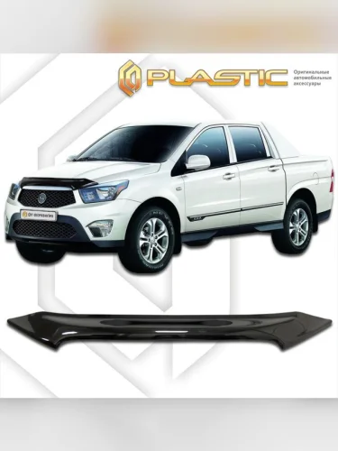 Дефлектор капота Classic черный SsangYong Actyon Sport 2012–н.в.
