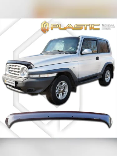 Дефлектор капота Classic черный SsangYong Korando 3 Door 1996-2006