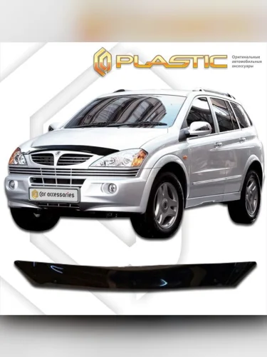 Дефлектор капота Classic черный SsangYong Kyron  2005–2016