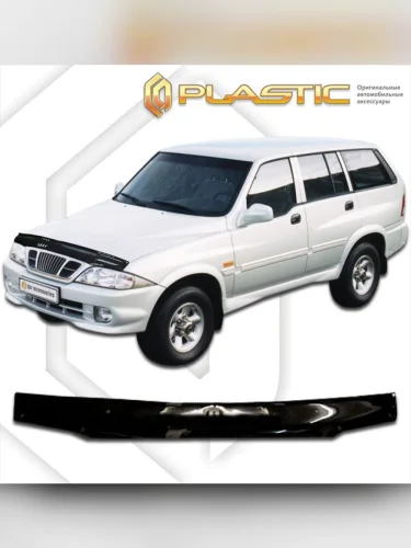 Дефлектор капота Classic черный SsangYong Musso  2002