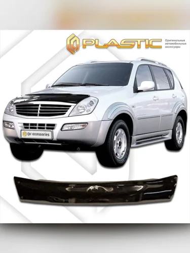 Дефлектор капота Classic черный SsangYong Rexton  2001-2007