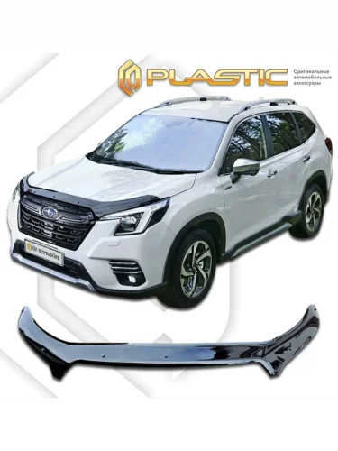 Дефлектор капота Classic черный Subaru Forester V поколение, джип/suv 5 дв., рестайлинг 2021 2021 - 2022