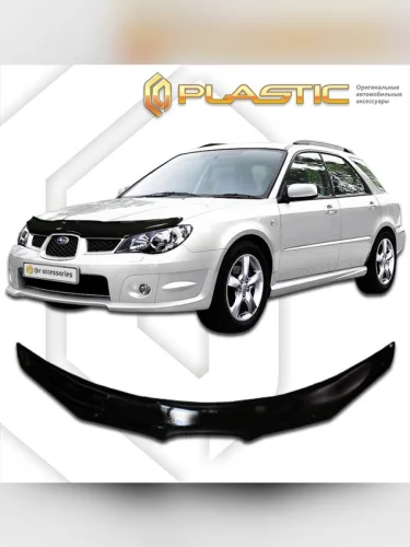 Дефлектор капота Classic черный Subaru Impreza  2005-2007
