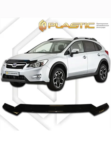 Дефлектор капота Classic черный Subaru XV  2012–2016