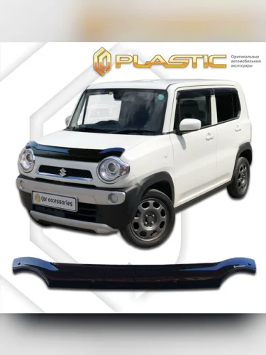 Дефлектор капота Classic черный Suzuki Hustler I поколение, хэтчбек 5 дв. 2014 - 2019